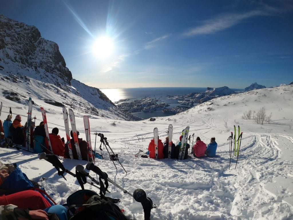 Møre fhs Friluftsliv Sunnmørsalpane tur Lofoten mars 2021